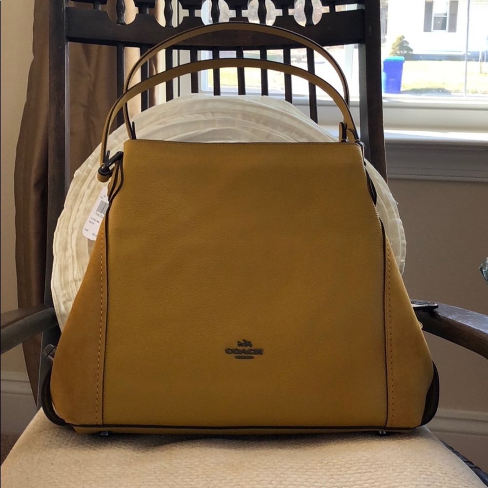 Coach bag with card case both Flax